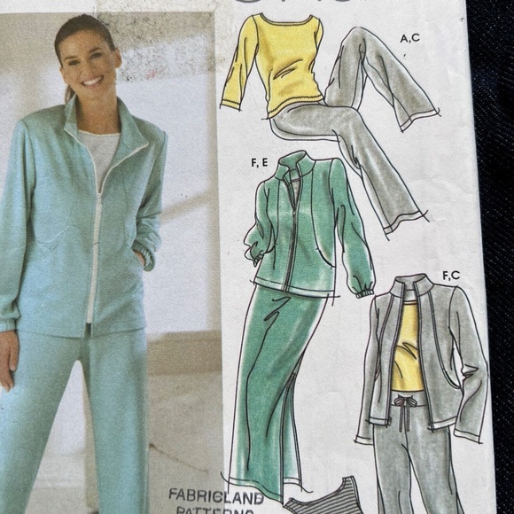 SIMPLICITY 5867 Sewing Jogging Jacket Top Pants Shorts Skirt UNCUT 6 -12 Pattern - Picture 2 of 4